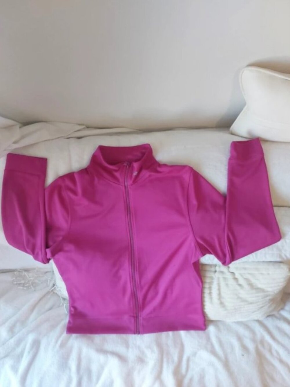 Under Armour Fuchsia Pink Workout Zip Up Jacket L